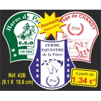 Plaque PVC Réf. 43 (9.1 x 10.6 cm)